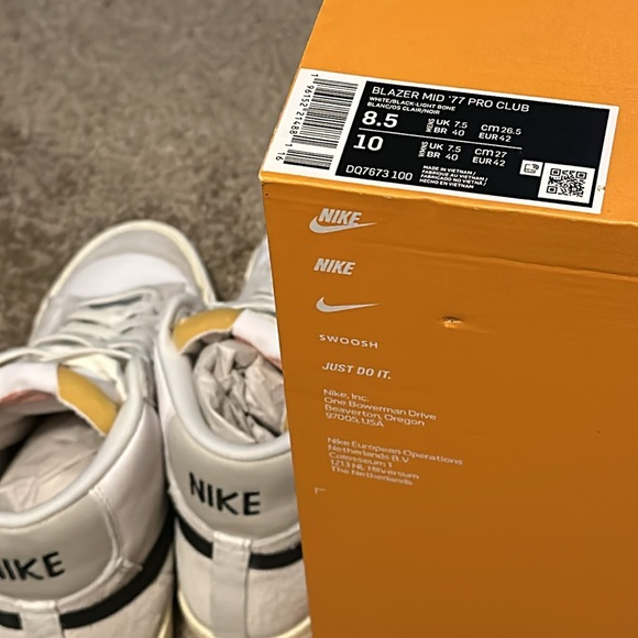 Nike Blazer Mid 77 Pro Club Vintage Retro Sneaker Trainers - Picture 8 of 9